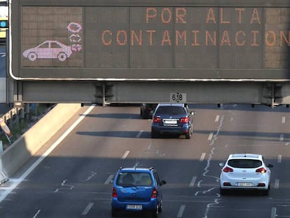 Restricci&oacute;n a la velocidad en la M-30 por contaminaci&oacute;n. 