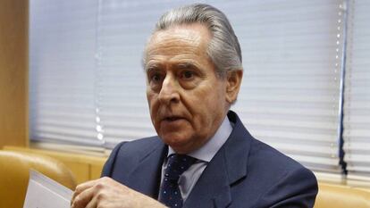 Miguel Blesa en una comparecencia