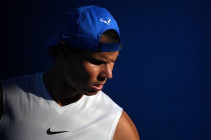 Nadal, durante un entrenamiento reciente en Brisbane.