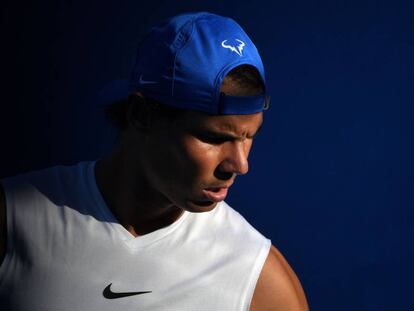 Nadal, durante un entrenamiento reciente en Brisbane.