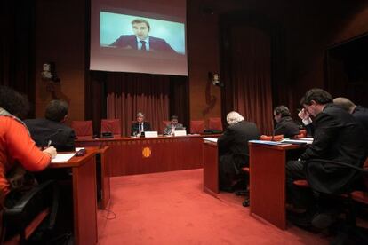 Soriano durante su comparecencia por videoconferencia.