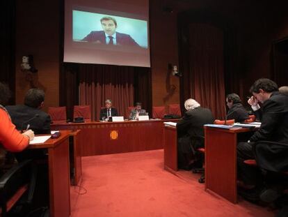 Soriano durante su comparecencia por videoconferencia.