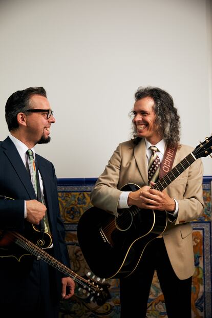 Roberto y Enrique Cubero, del grupo Hermanos Cubero, en Madrid