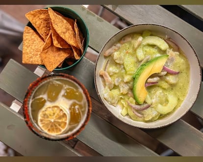 El ceviche en el local de Ceviche Mx en Madrid.