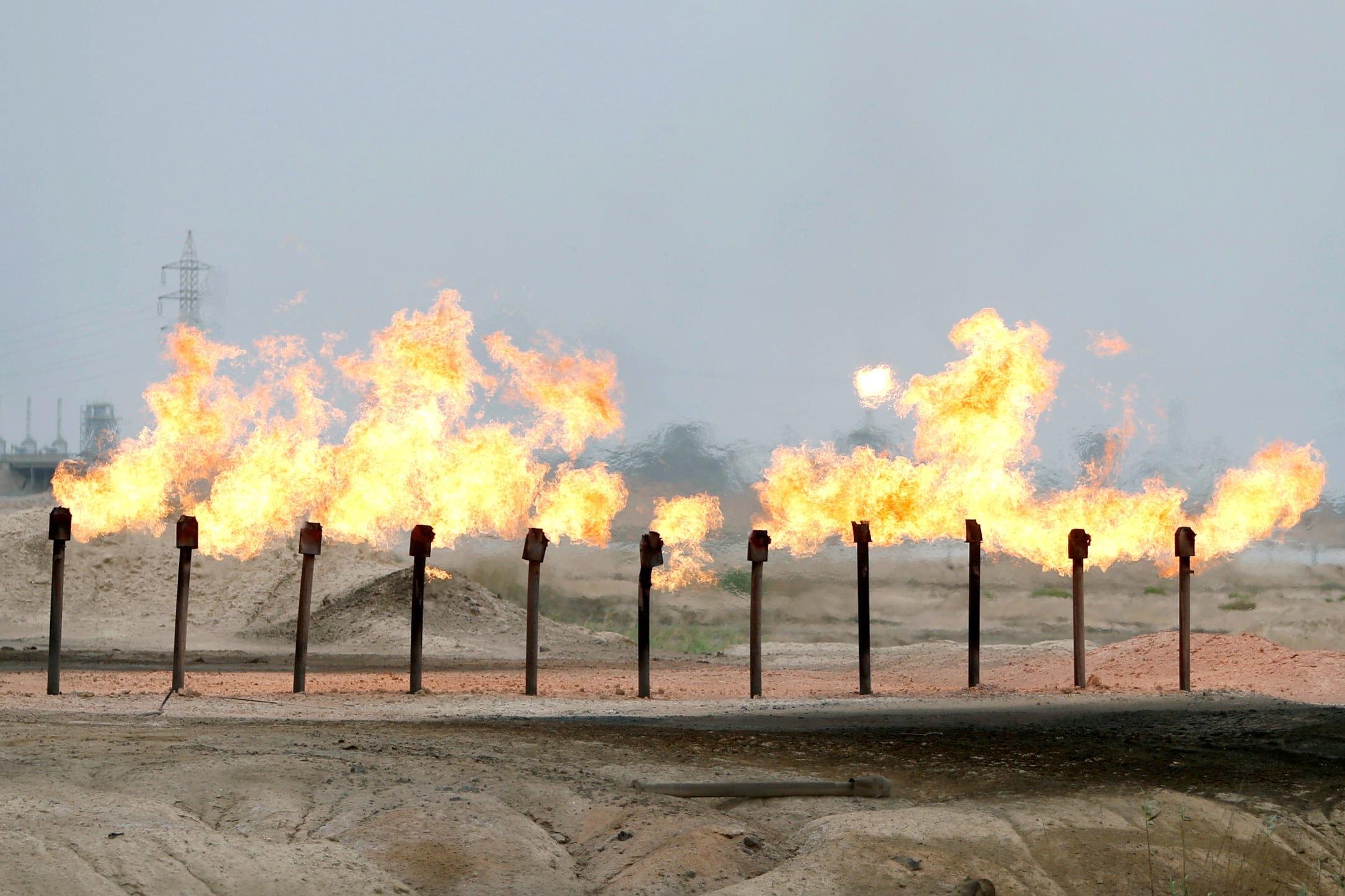 Campo petrolífero de Zubair, cerca de Basra (Iraq).