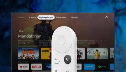 Mando Chromecast con fondo