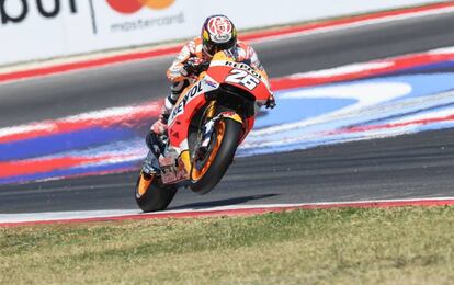 Pedrosa, en el circuito de Misano.