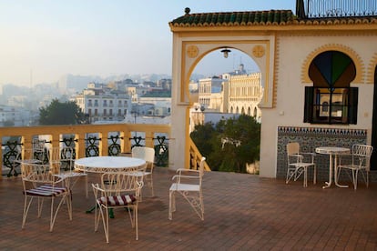 Terraza del hotel Continental, en Tánger (Marruecos).