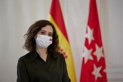 La presidenta de la Comunidad de Madrid, Isabel Díaz Ayuso, durante un acto el pasado lunes.