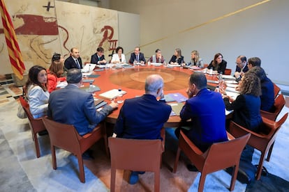 Una imagen de la reunión del Govern de este martes.