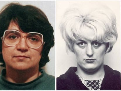 De esquerda para a direita, Rosemary West, Myra Hindley e Beverley Allitt .