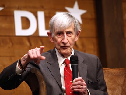 Freeman Dyson, en una foto tomada durante una conferencia en Munich (Alemania), en 2012.