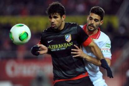 Diego Costa y Botía, en la semifinal del Copa.