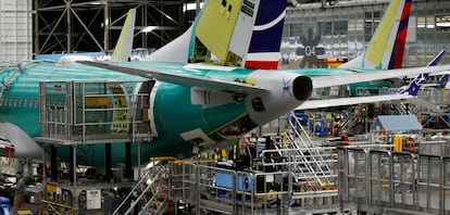 L&iacute;nea de producci&oacute;n de los Boeing 737 Max en Renton, EE UU. 