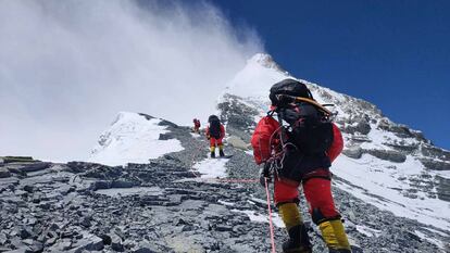 Una expedición en el Everest.