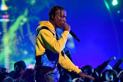 Travis Scott en el escenario durante los MTV Video Music Awards. 