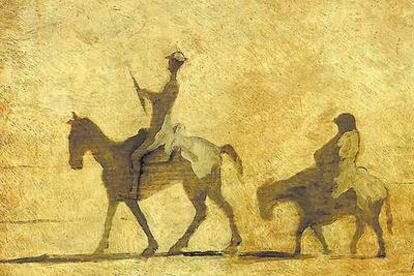 Don Quijote y Sancho Panza vistos por Honoré Daumier (1808-1879).