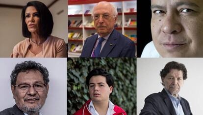 Lydia Cacho, Jaime Labastida, Juli&aacute;n Herbert, &Eacute;lmer Mendoza, Luciano Concheiro, y Jorge Zepeda Patterson.