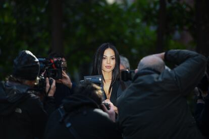 Karima el Mahroug, alias Ruby, durante la presentación de su libro en Milán, el 16 de febrero de 2023.