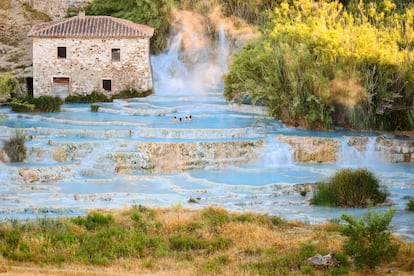 Le Cascate del Mulino, aguas termales en el término municiapl de Manciano, en la Toscana.