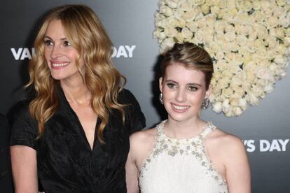 Julia Roberts y Emma Roberts en 2010.