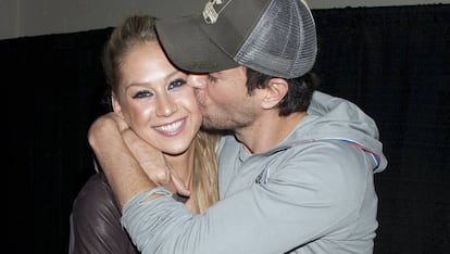 Anna Kournikova y Enrique Iglesias, en Miami (Florida), en 2010.