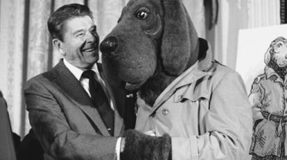 El que fuera presidente de EE UU, Ronald Reagan, en una convención del partido en 1984.