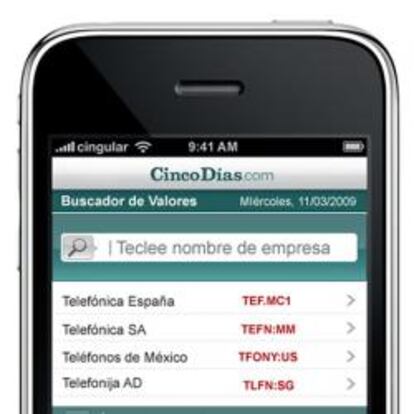 CincoDías.com en iPhone e iPod Touch