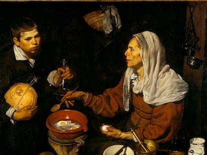 'Vieja friendo huevos' (1618), óleo de Velázquez, perteneciente a la Galería Nacional de Escocia, en Edimburgo.