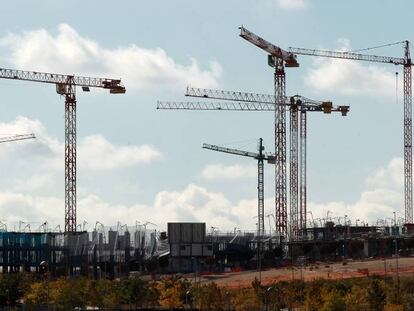 Viviendas en construcción en Madrid.