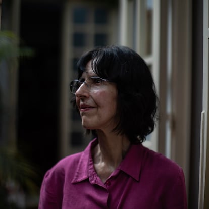 Coral Bracho de visita en la editorial Era de Ciudad de México.