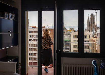 Un piso de Barcelona con vistas a la Sagrada Familia.