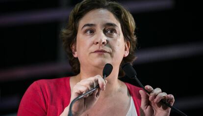 Ada Colau la passada nit electoral.