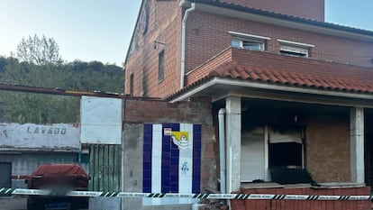 La vivienda unifamiliar afectada por el incendio en Ateca (Zaragoza).