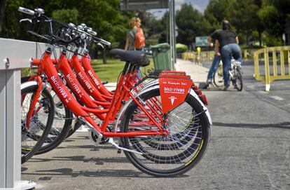 Bicicletas p&uacute;blicas de Rivas Vaciamadrid. 