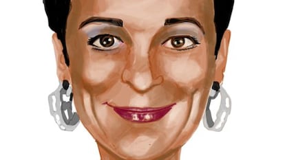 Caricatura de Isabel dos Santos, considerada la mujer m&aacute;s rica de &Aacute;frica.