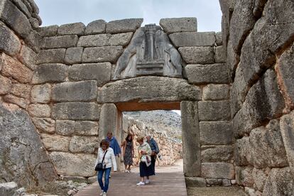 La puerta de los Leones, en Micenas.