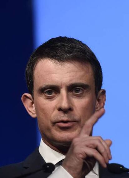 EL primer ministro francés, Manuel Valls, durante un discurso reciente.