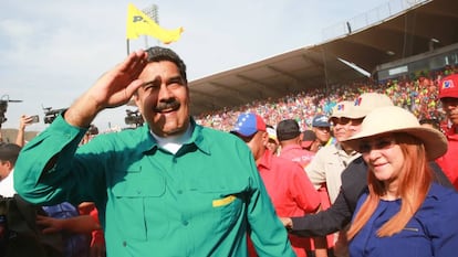 El presidente de Venezuela, Nicolás Maduro, durante un acto de campaña.