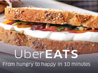 Uber aparca los taxis y se pasa a la comida a domicilio en Barcelona con UberEATS