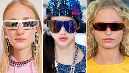 Gafas futuristas

Los cristales espejados y las siluetas lineales son dos de las claves en este tipo de gafas, como muestran las propuestas estivales de Ashley Williams, Chanel y Pucci.