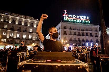 Manifestación convocada por Alerta Roja el pasado 17 de septiembre en la Puerta del Sol de Madrid.RICARDO RUBIO / EUROPA PRESS