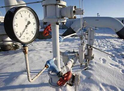 El indicador muestra la falta de presión en una estación de compresión de gas cercana a Kiev.