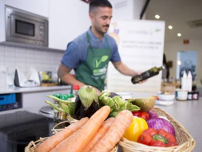 Alimentos utilzados en el encuentro de gastronomía ecológica de Ecovalia.