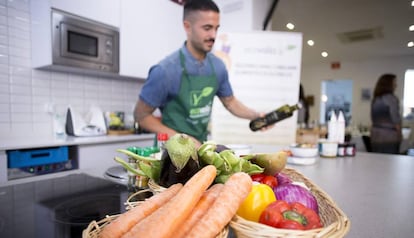 Alimentos utilzados en el encuentro de gastronomía ecológica de Ecovalia.