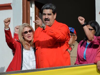 Maduro após fazer um pronunciamento em Caracas nesta quarta-feira.