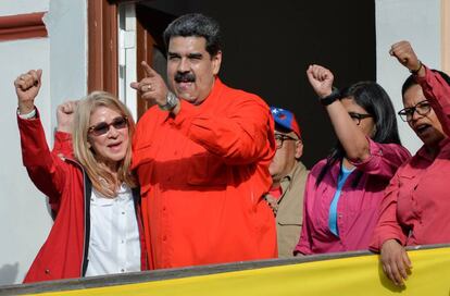 Maduro após fazer um pronunciamento em Caracas nesta quarta-feira.