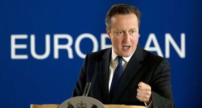 El primer ministro británico, David Cameron, en Bruselas.