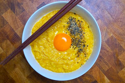 Entre el risotto y la carbonara, estilo japonés