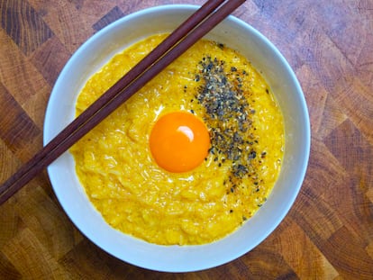 Entre el risotto y la carbonara, estilo japonés